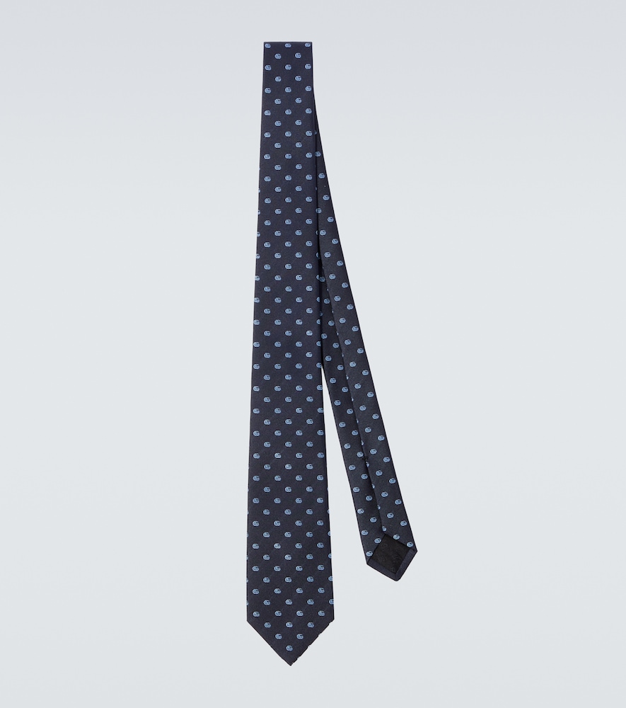 GUCCI Gucci Double G silk jacquard tie　グッチ ダブル G シルク ジャカード ネクタイ