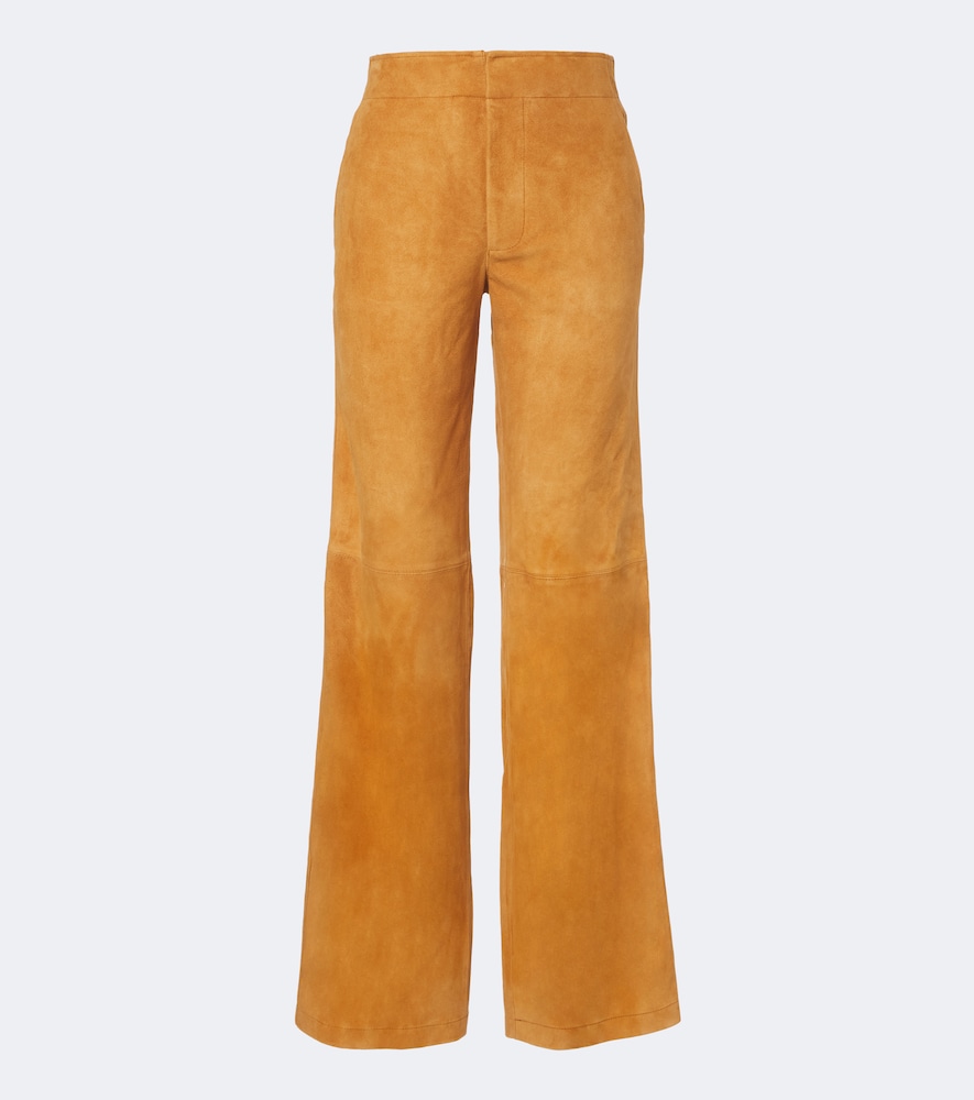 Pantaloni flared Freja in suede
