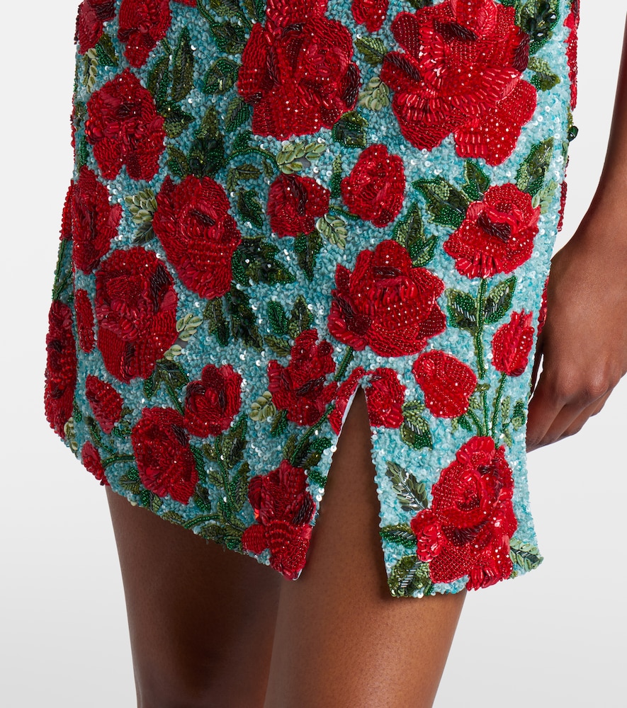  La Fuori La Fuori Floral Sequined Minidress 