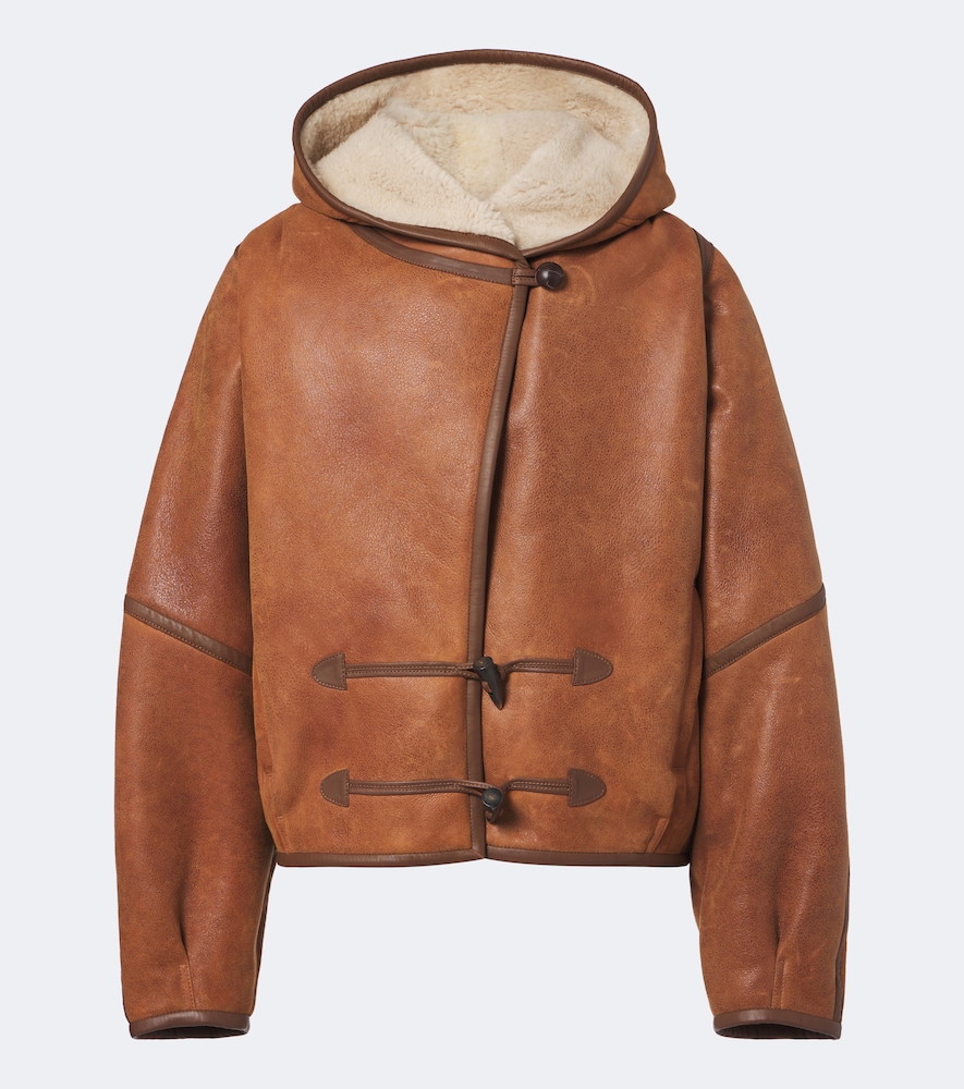 Isabel Marant Giacca Amiel in pelle con cappuccio