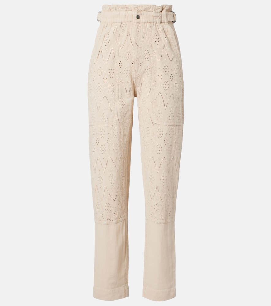 Marant Etoile Women's Beige Kylea Broderie Anglaise Straight Jeans UK Size 10 - Mytheresa