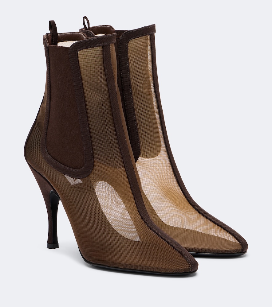 Alaïa Ankle Boots aus Mesh