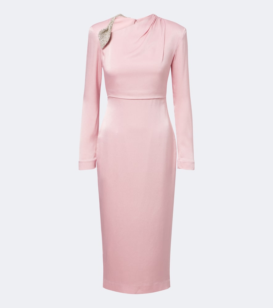 Verziertes Cocktailkleid Oryx aus Crêpe Satin
