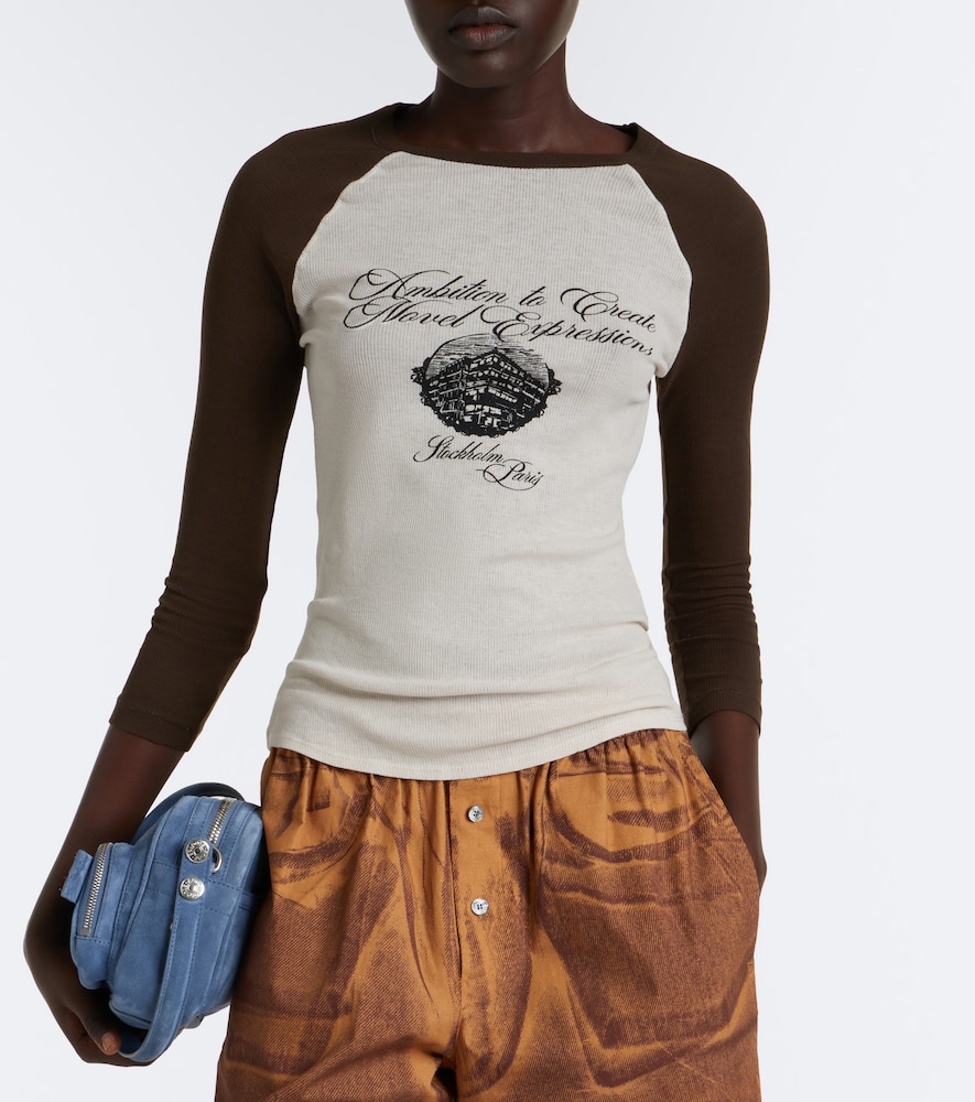 Acne Studios Logo Cotton Jersey T-shirt In Multi