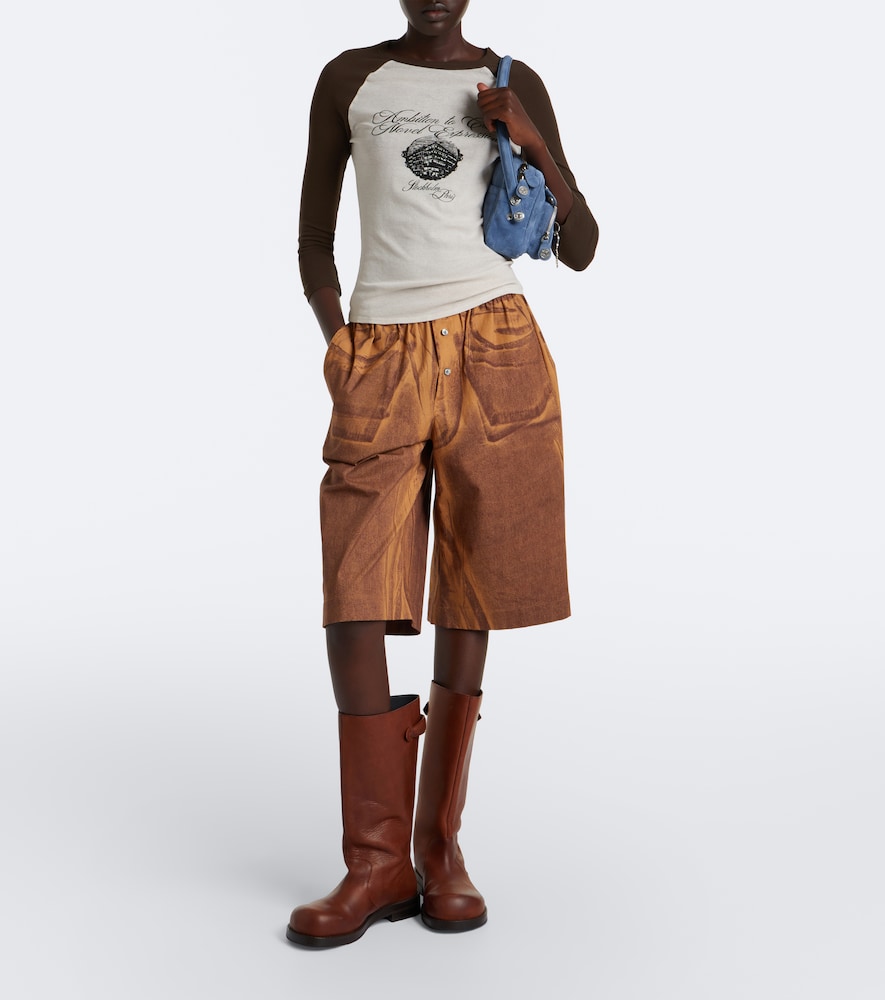 Acne Studios Logo Cotton Jersey T-shirt In Multi