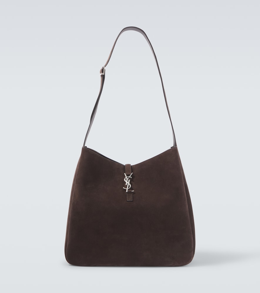 Schultertasche Le 5 à 7 Maxi aus Veloursleder
