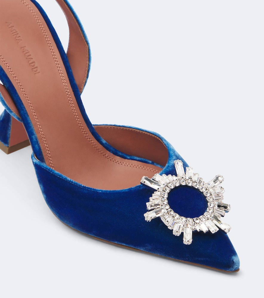 Begum Embellished Velvet Slingback