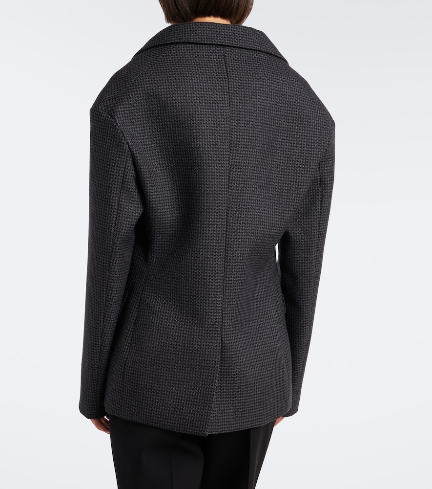 Houndstooth Double-Breasted Jacket