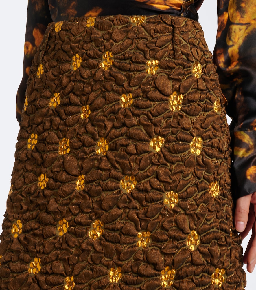 Floral Cloqué Midi