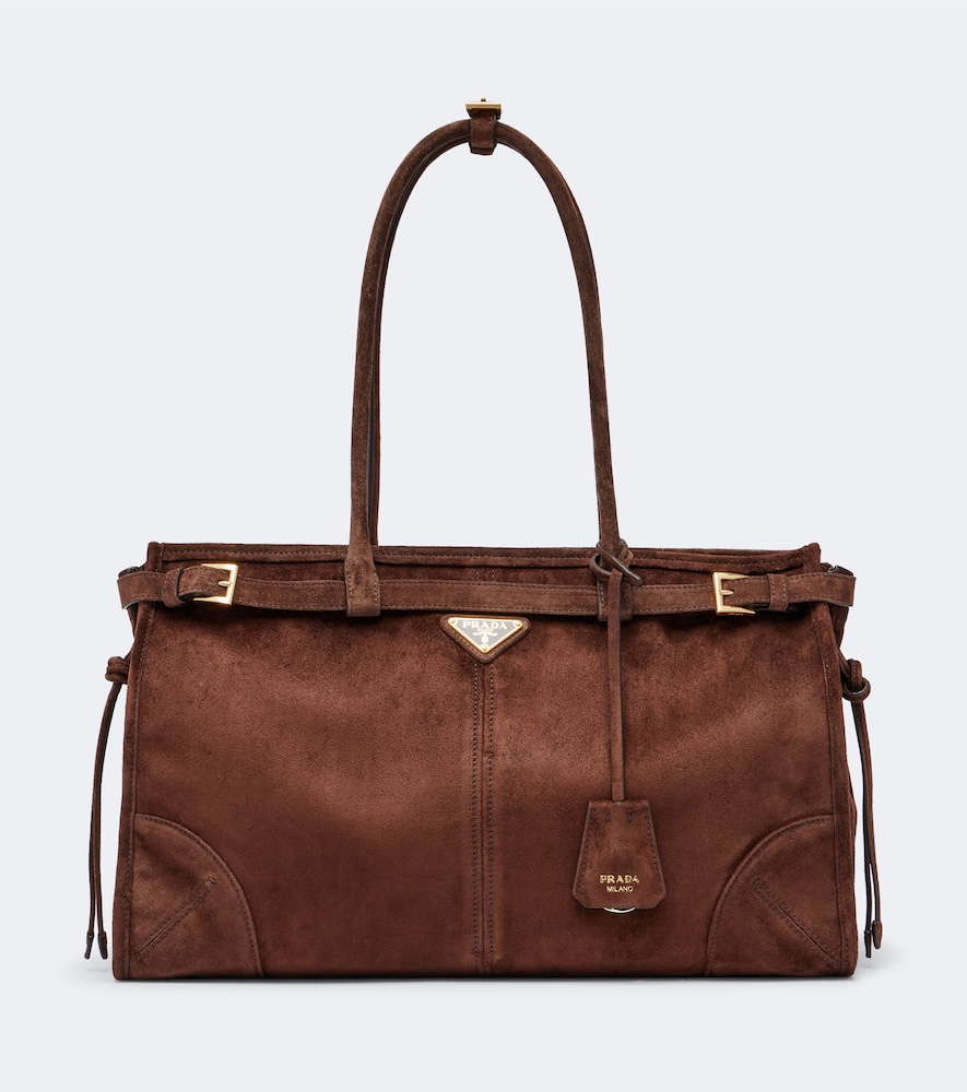Schultertasche  Bonnie Large aus Veloursleder