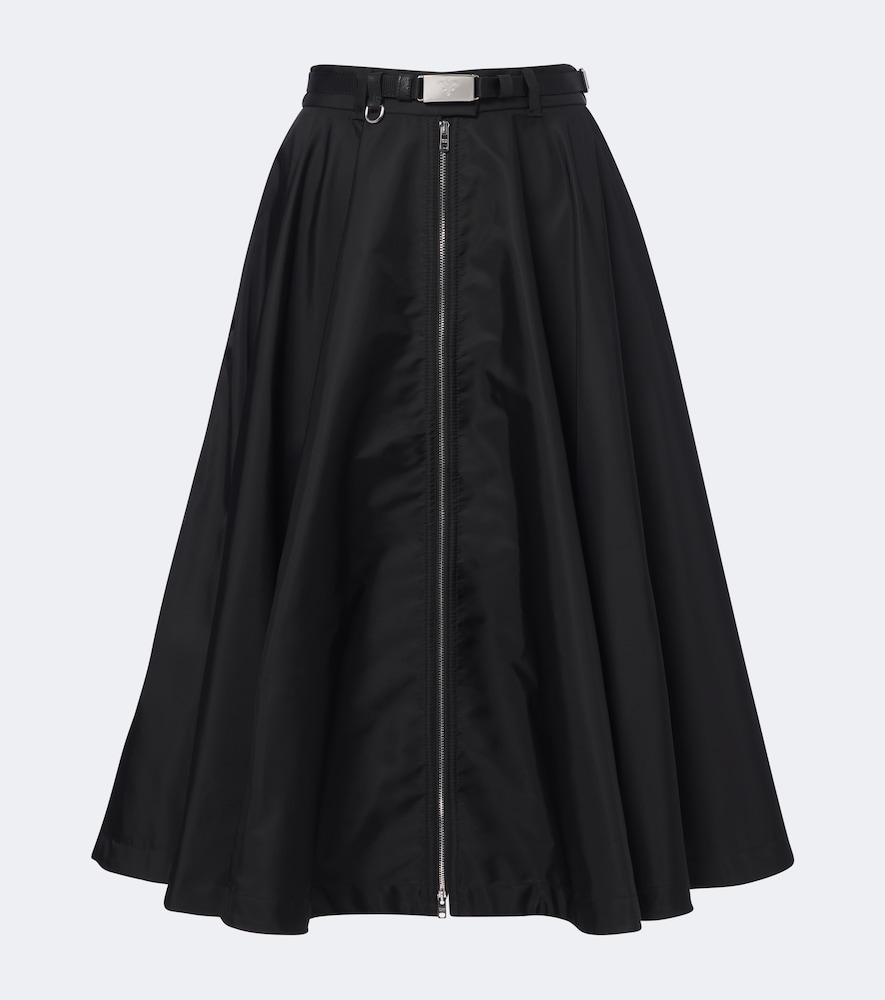 Gonna midi in Re-Nylon con cintura