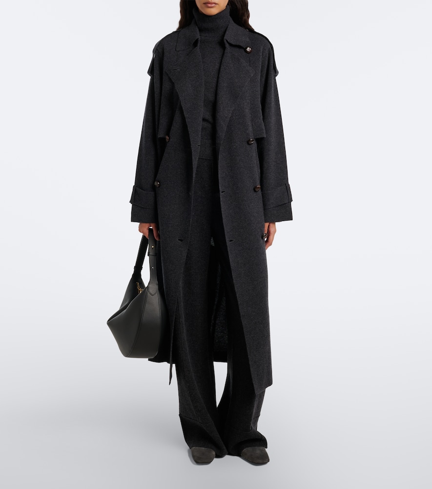 Belted Double-Breasted Wool And Cashmere Coat