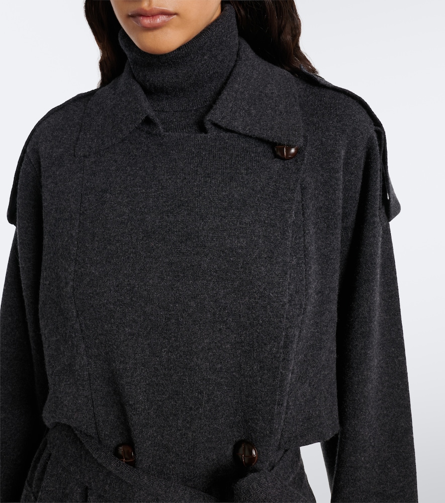 Belted Double-Breasted Wool And Cashmere Coat