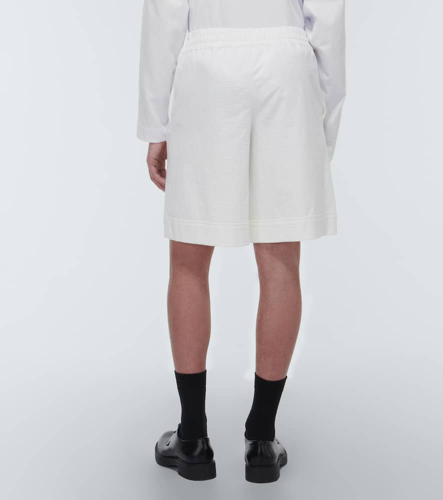 Shop Jil Sander Cotton-blend Shorts In Optic White