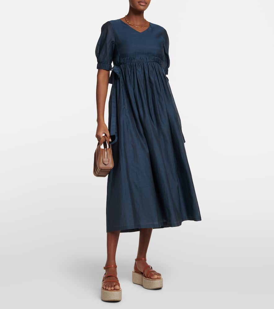 【'S MAX MARA】 FLAVIA コットン シルク ボイル ドレス 極美品】S'MaxMara エスマックスマーラ 2023SS FLAVIA Cotton
