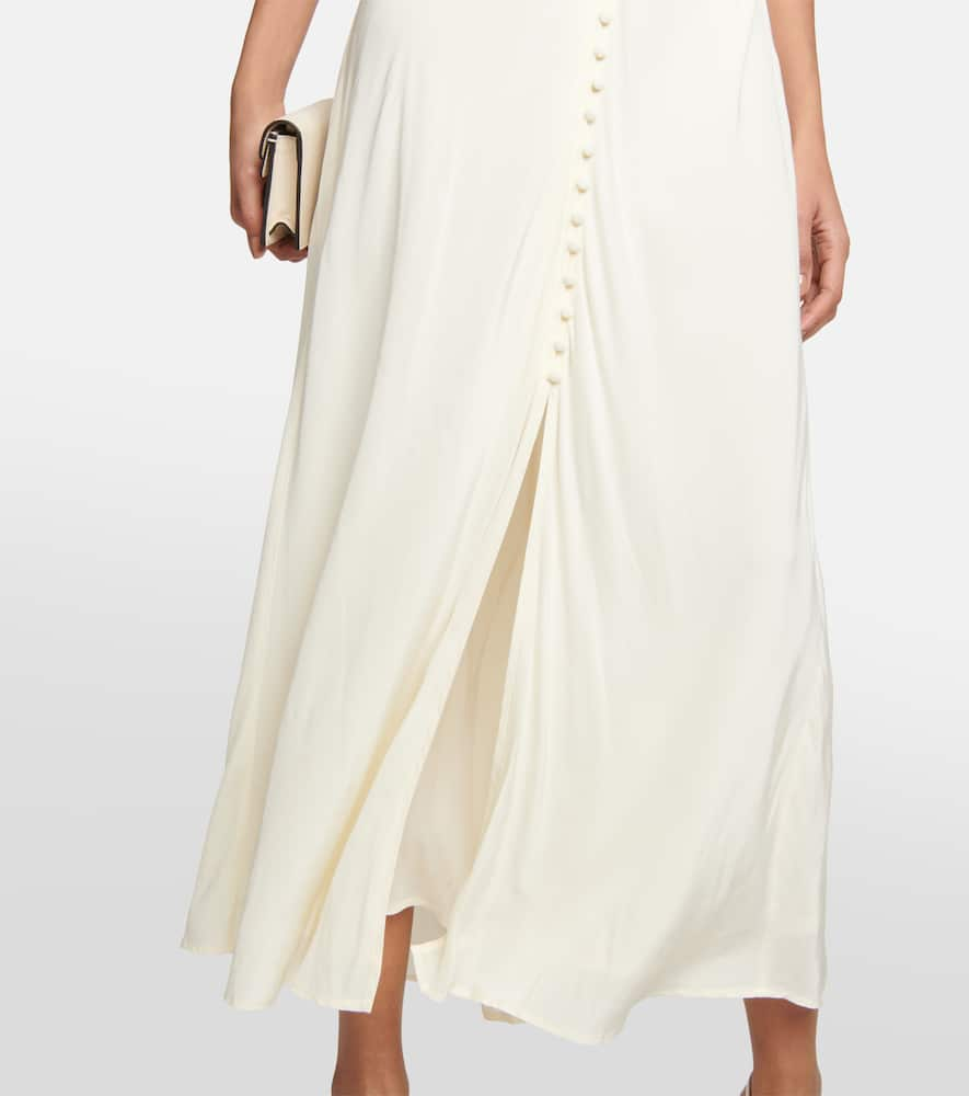 Shop Rixo London Bridal Simone Embroidered Maxi Dress In Ivory