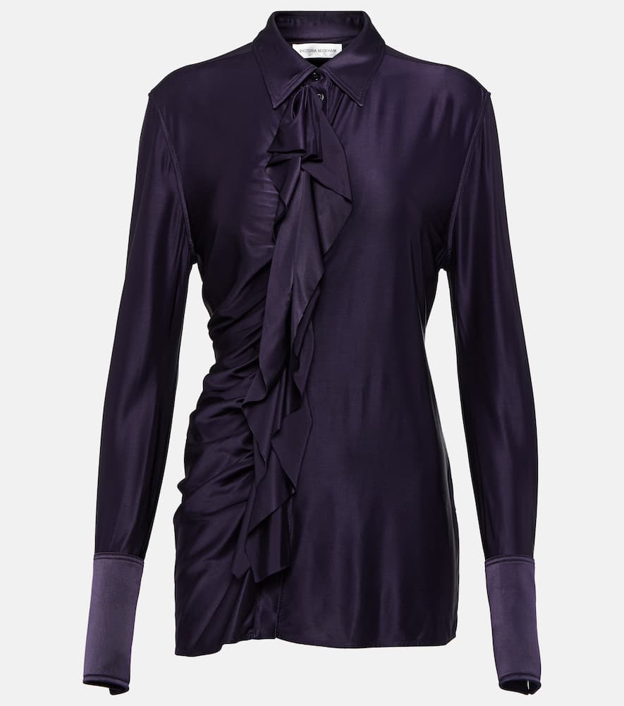 Victoria Beckham Ruffled satin shirt