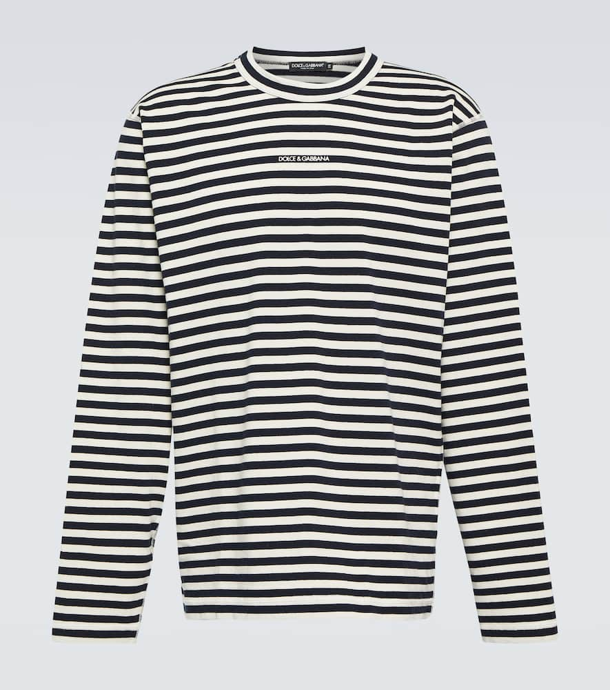 Shop Dolce & Gabbana Striped Cotton Jersey T-shirt In Multicoloured