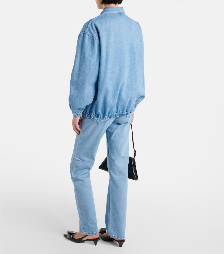 Prada Kapuzenjacke Mit Emaille-logo In Blue