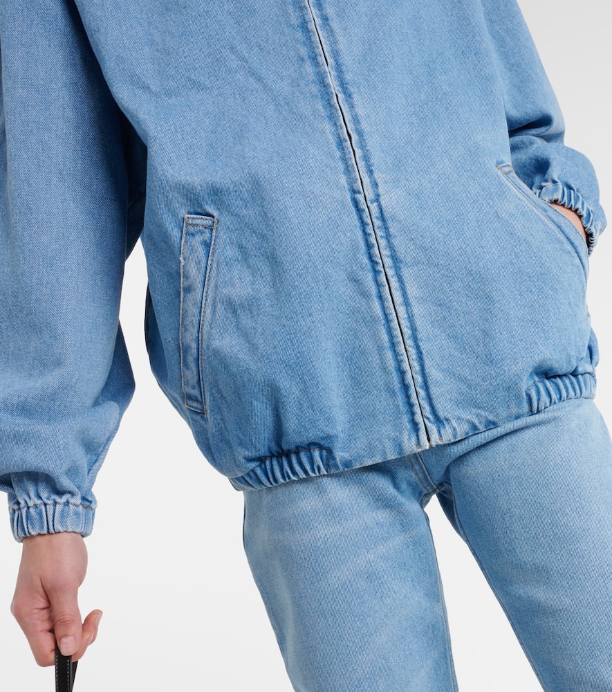 Prada Kapuzenjacke Mit Emaille-logo In Blue