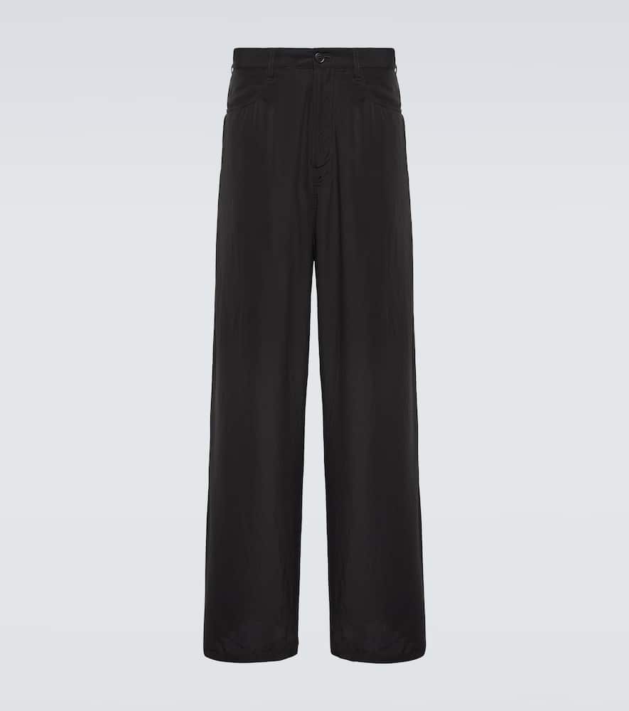 High-rise wide-leg pants