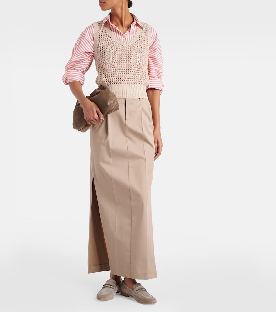  Brunello Cucinelli Brunello Cucinelli Verzierter Pullunder Aus Strick 