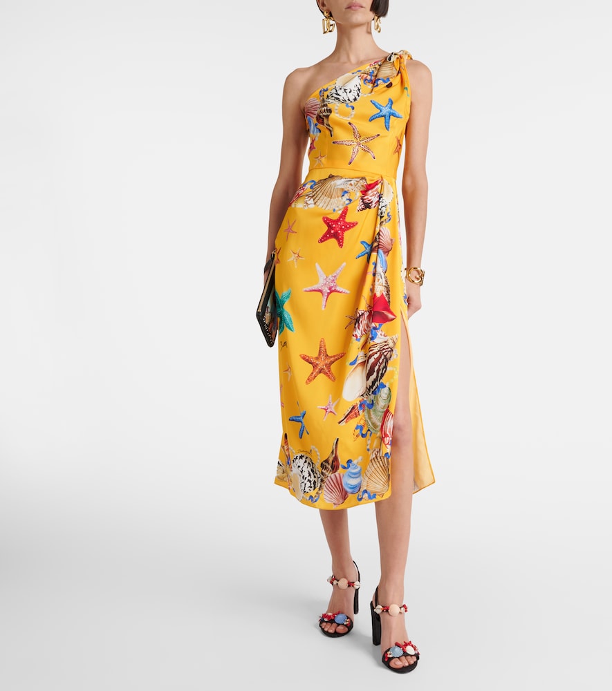  Dolce&gabbana Dolce&gabbana Capri Printed Silk-blend Midi Dress 