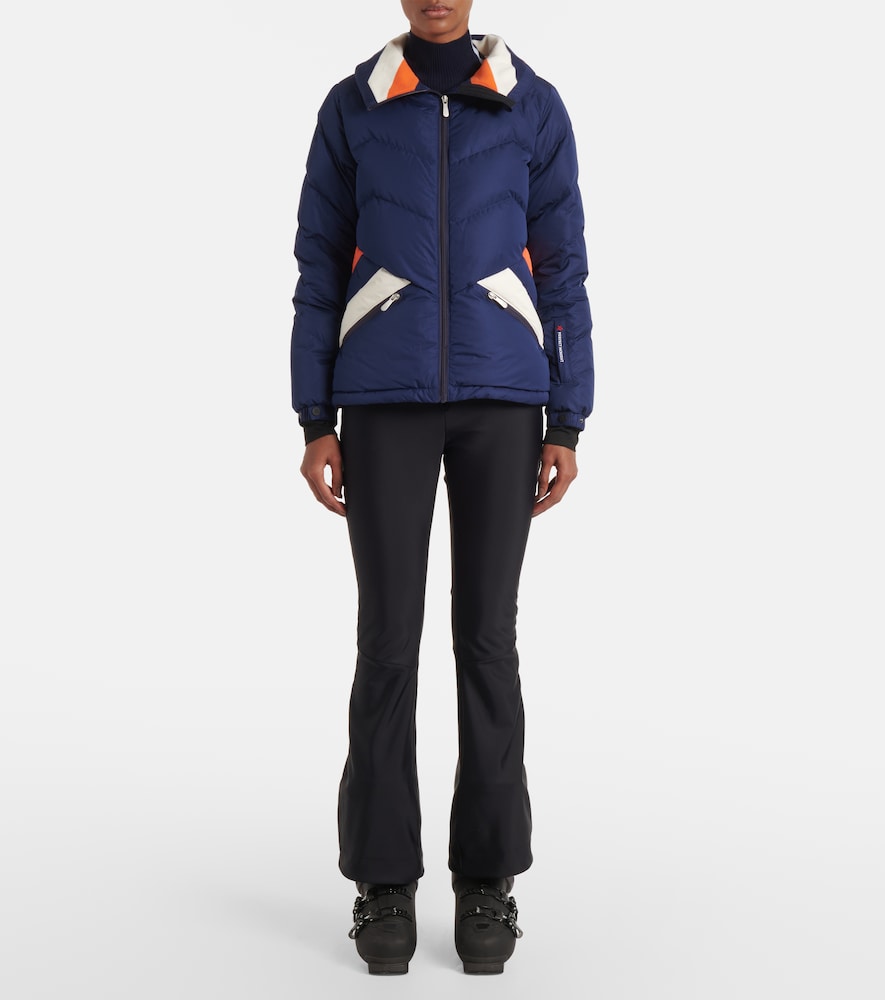 Duvet Houndstooth Down Ski Jacket