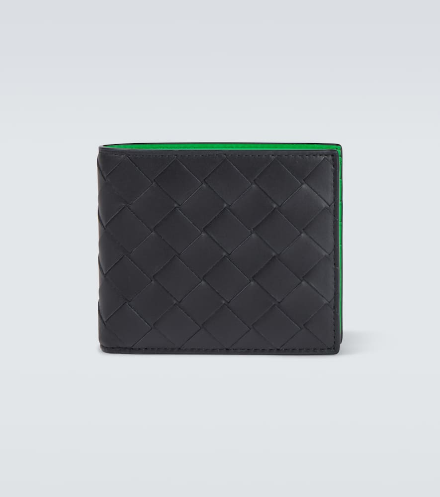 Bottega Veneta Intrecciato Leather Bifold Wallet In Schwarz