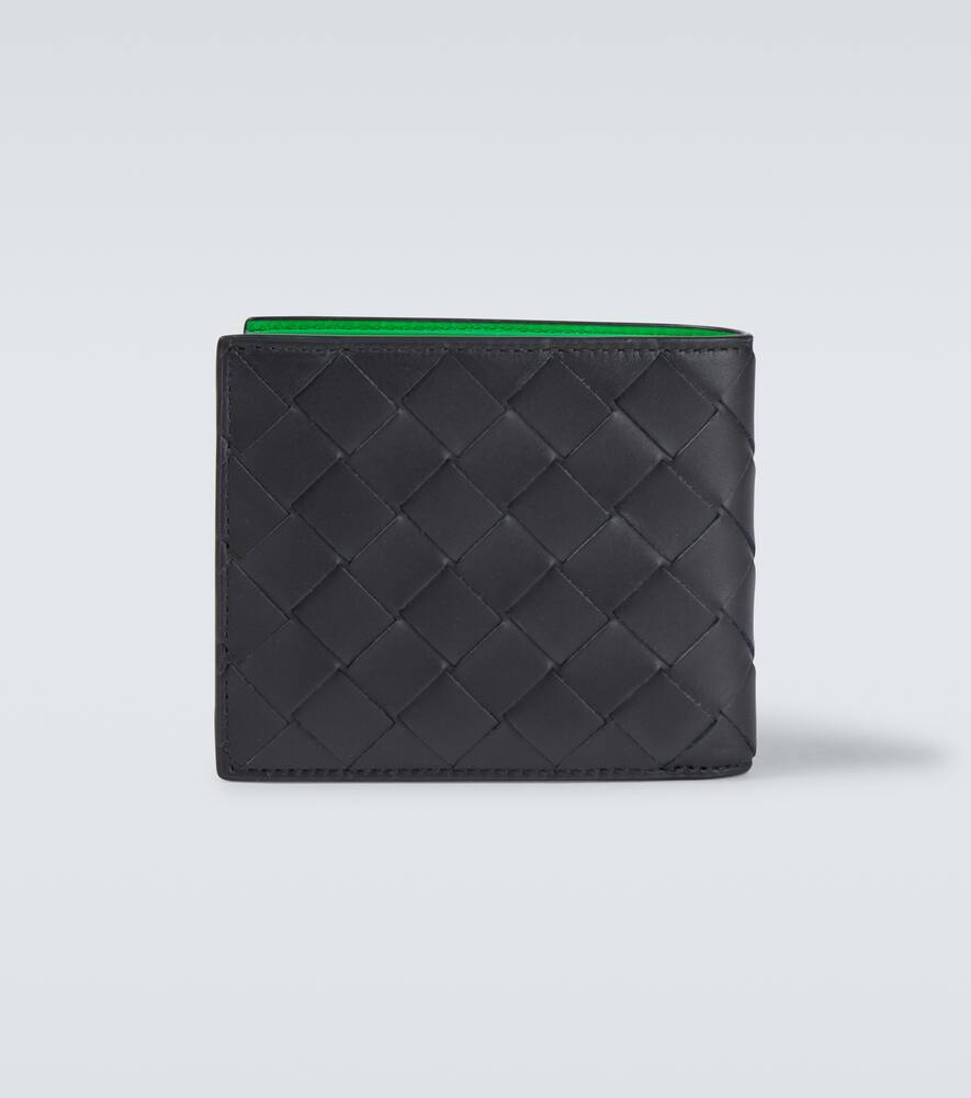 Bottega Veneta Intrecciato Leather Bifold Wallet In Schwarz