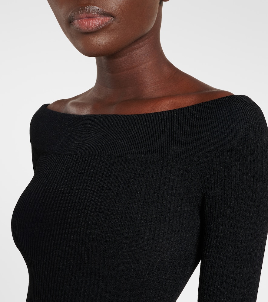 Shop Alaïa Off-shoulder Body In Black