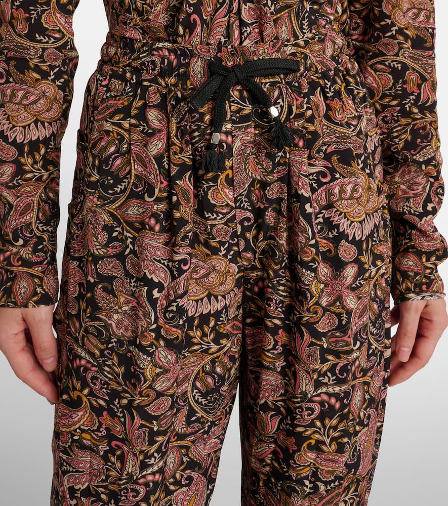 Isabel Marant Étoile Zahera Printed Straight Pants In Multicoloured