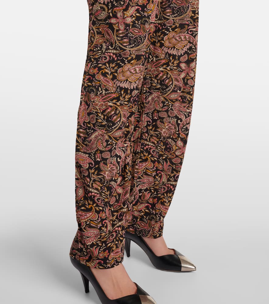Isabel Marant Étoile Zahera Printed Straight Pants In Multicoloured