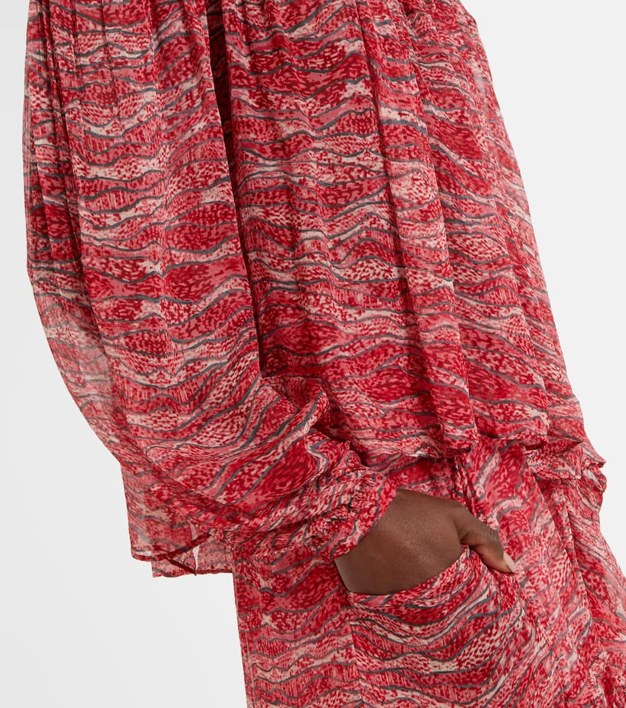 Isabel Marant Étoile Vutti Chiffon Top In Red