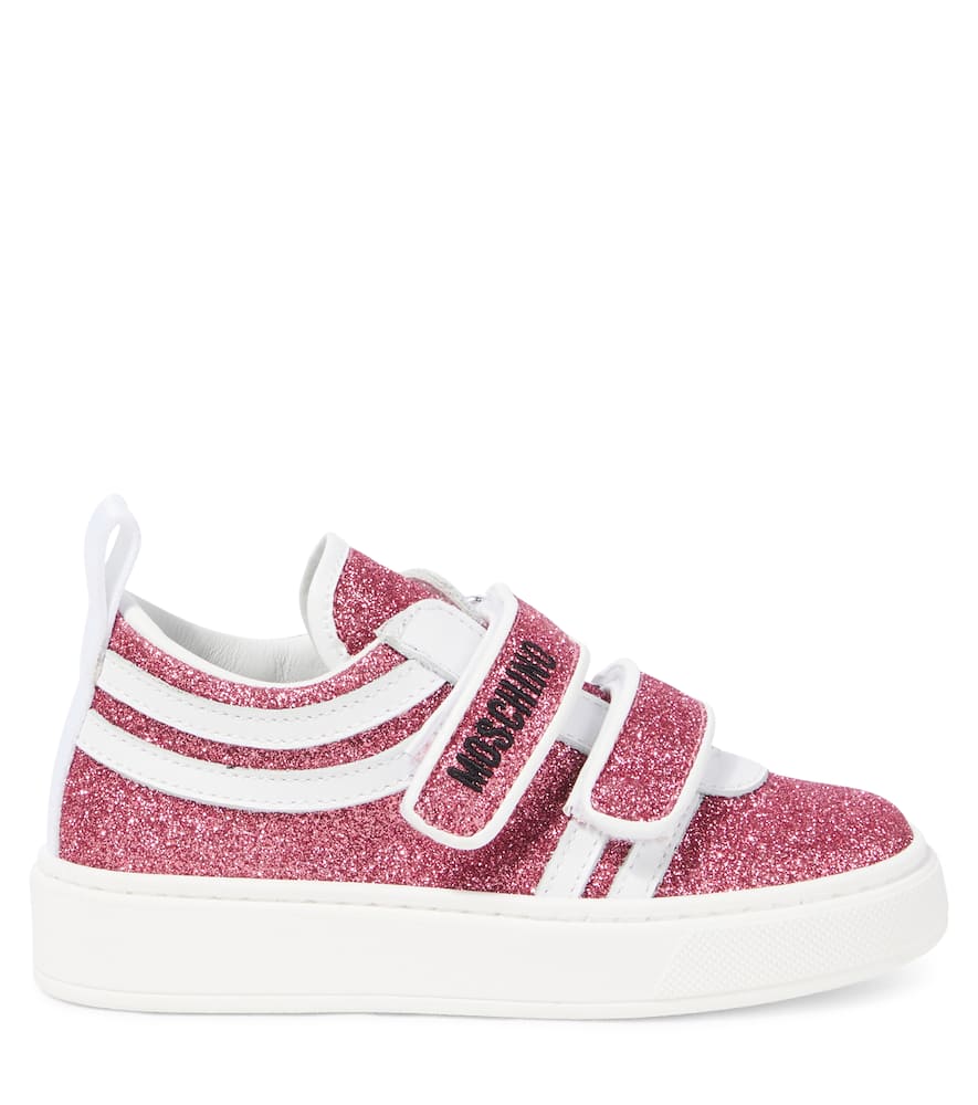 Moschino Glitter Sneakers In Pink