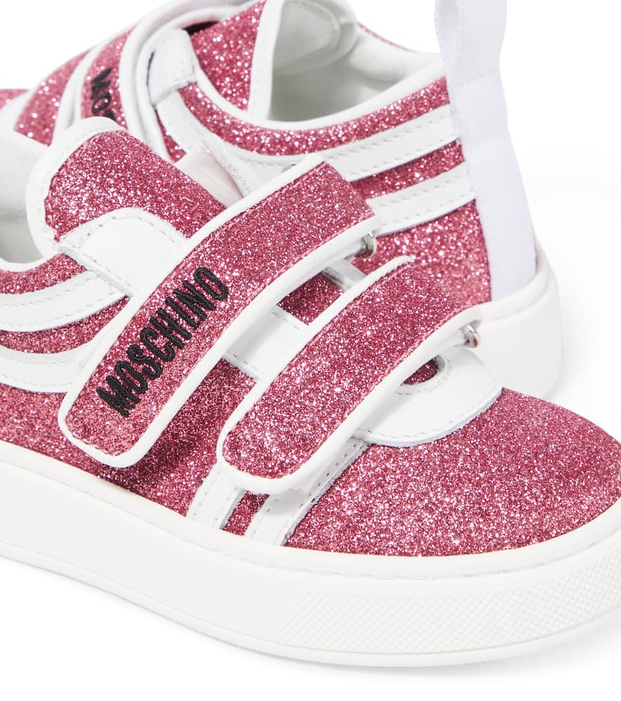 Moschino Glitter Sneakers In Pink