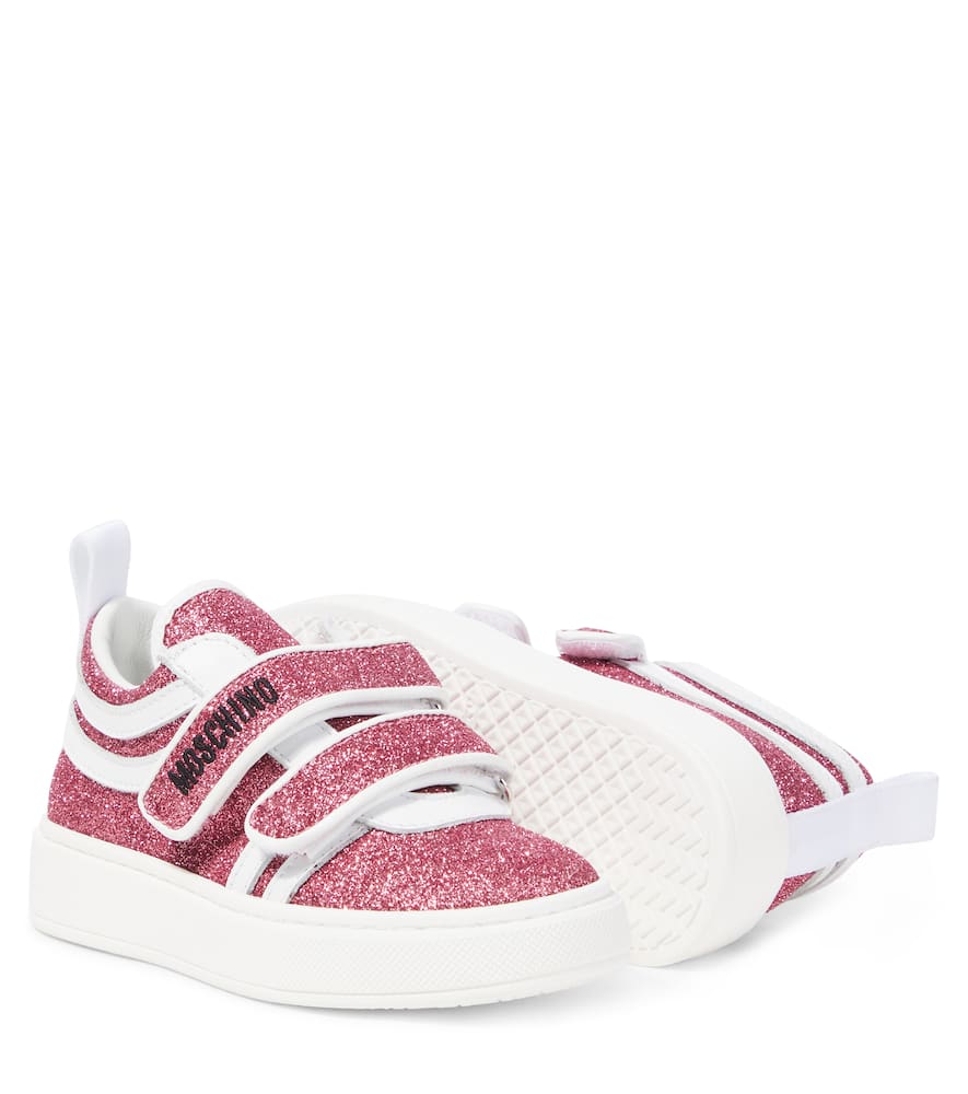 Moschino Glitter Sneakers In Pink