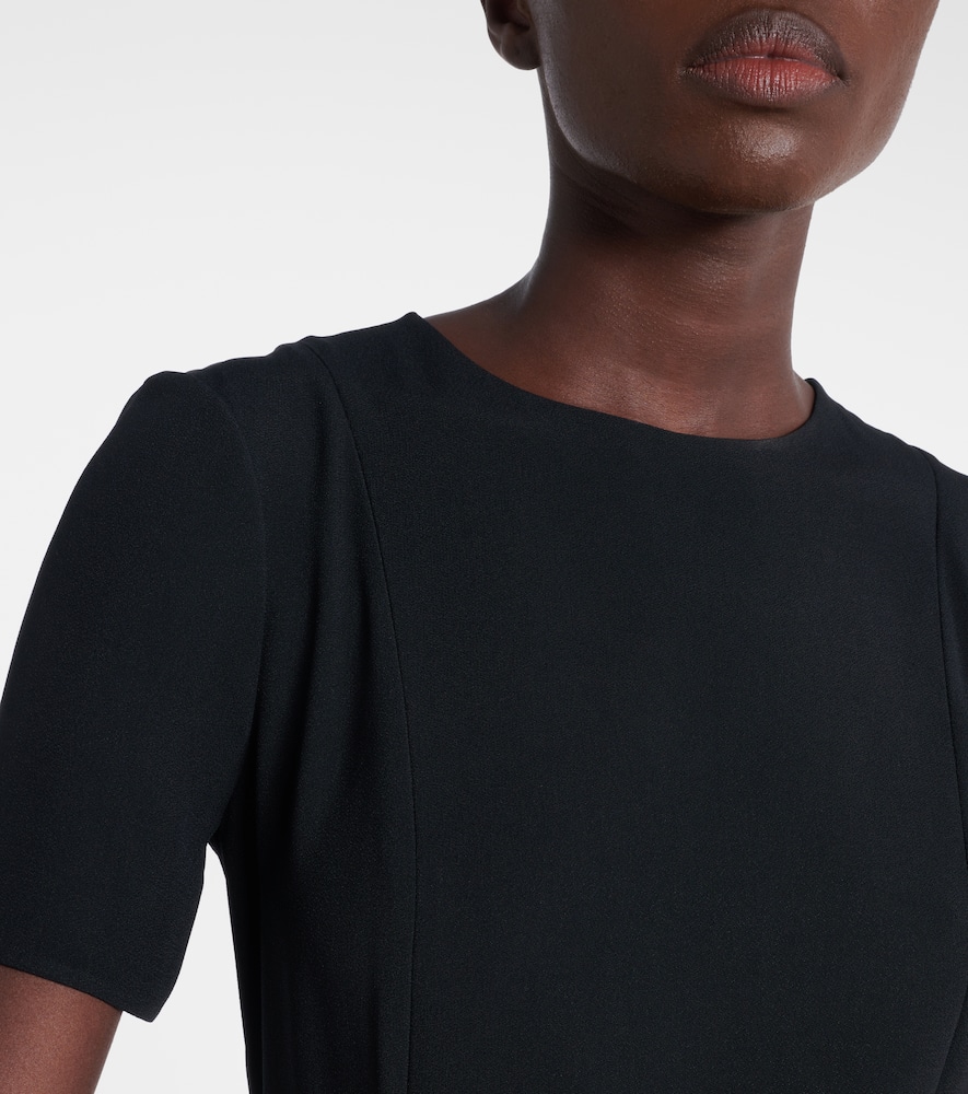 Gucci Satin Dress With Double G Belt In Black