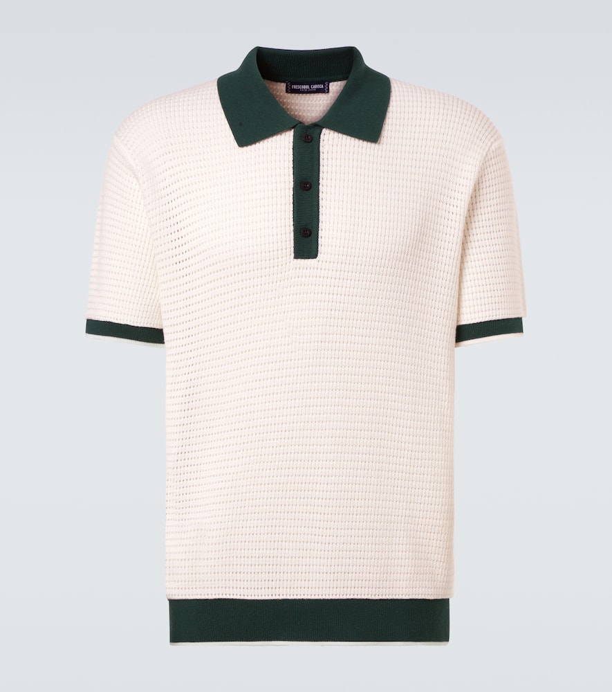Vidal pointelle cotton polo shirt