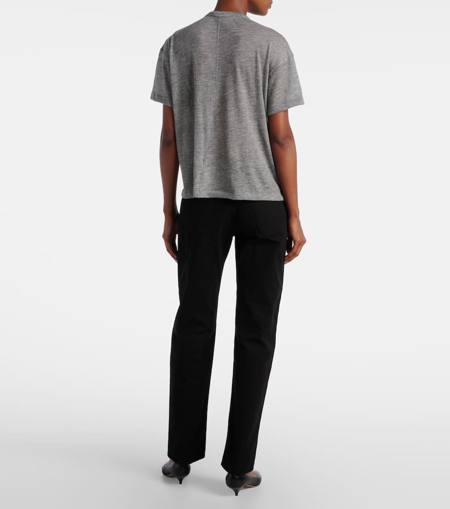 The Row Lila Knitted Cashmere Top In Gray