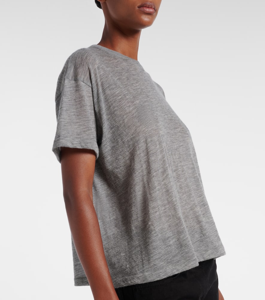 The Row Lila Knitted Cashmere Top In Gray