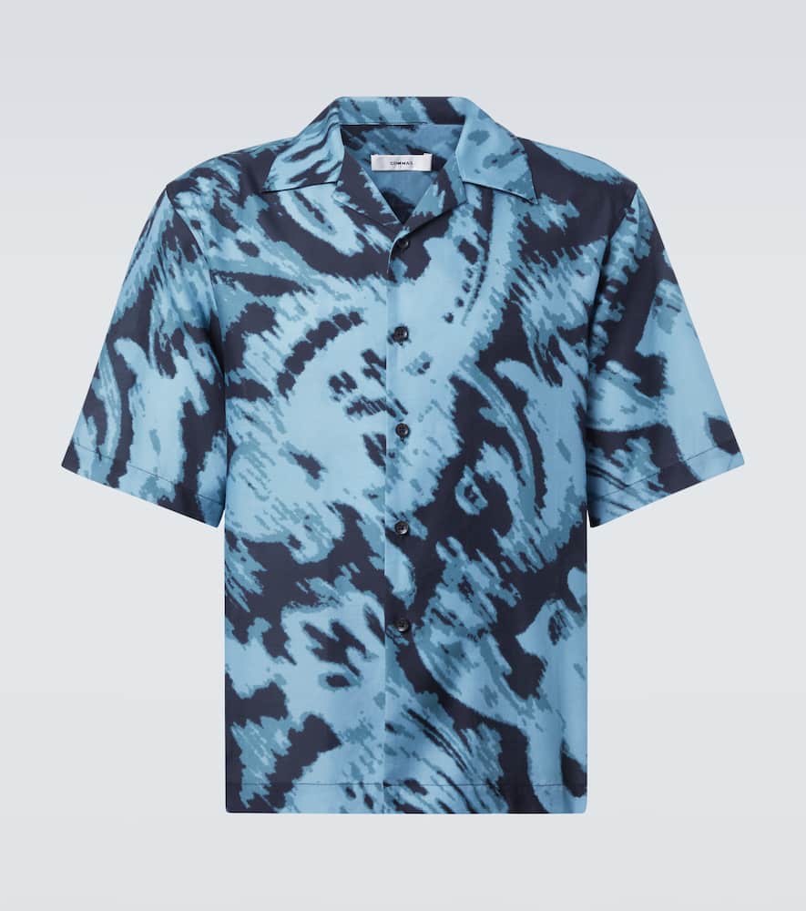 Printed cotton and silk twill shirt