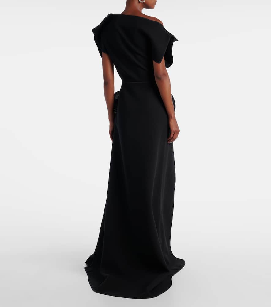 Maticevski Synergies Asymmetric Ruffled Gown In Black