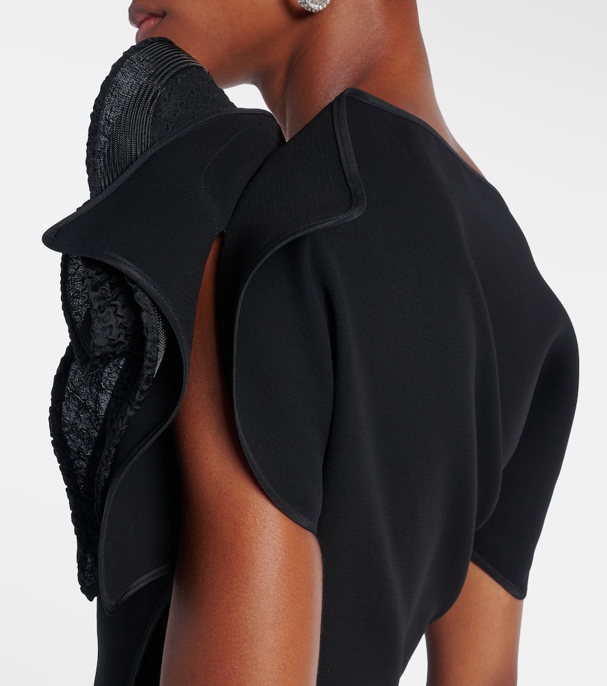 Maticevski Synergies Asymmetric Ruffled Gown In Black