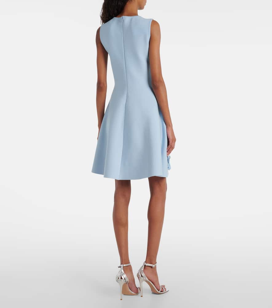 Oscar De La Renta Peony Sequin Embroidered Sleeveless Fit & Flare Dress In Blue