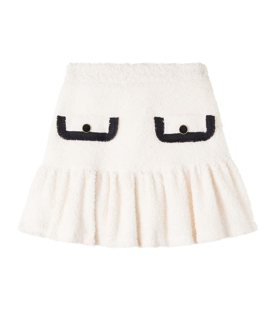 Patachou Flared Teddy Fleece Skirt In Multi