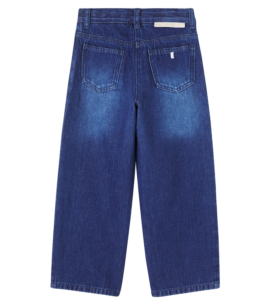 Stella Mccartney Appliqué Wide-leg Jeans In Blue