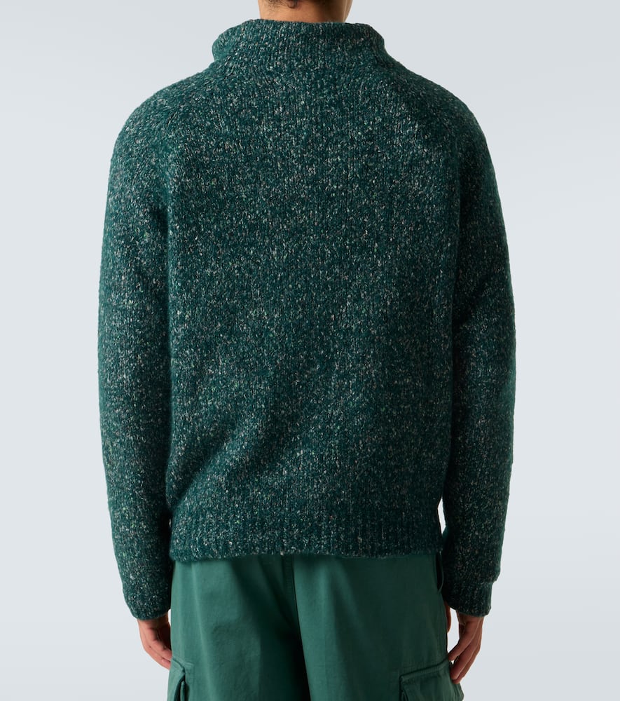Erl Alpaca, Wool, And Cotton-blend Sweater In Gold