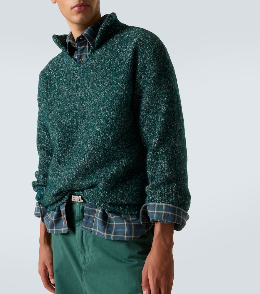 Erl Alpaca, Wool, And Cotton-blend Sweater In Gold