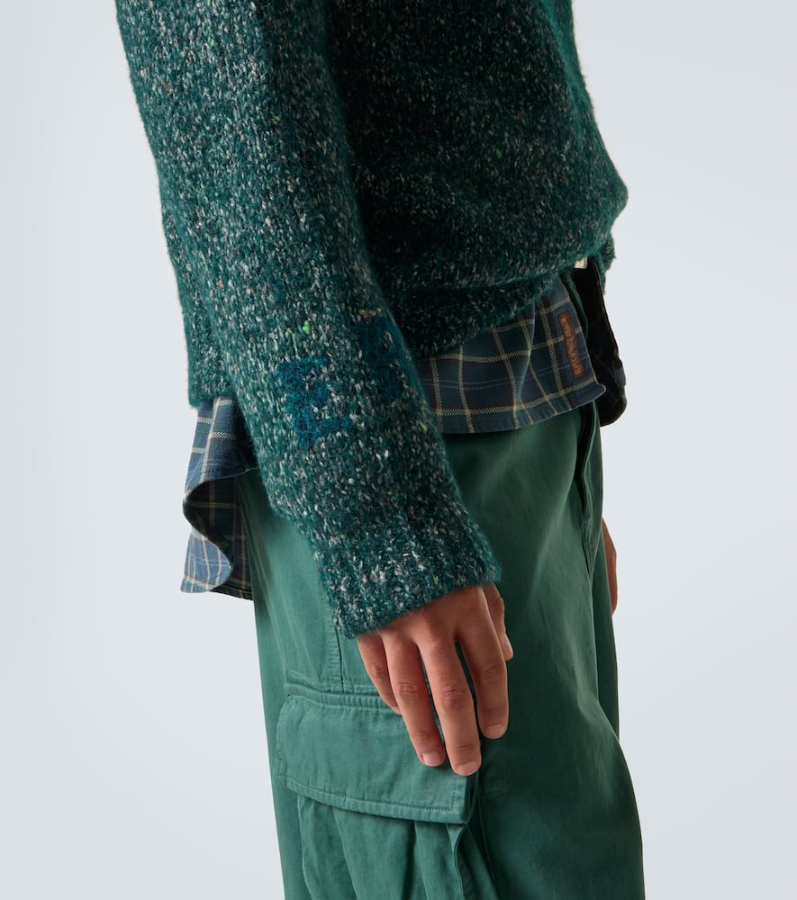 Erl Alpaca, Wool, And Cotton-blend Sweater In Gold